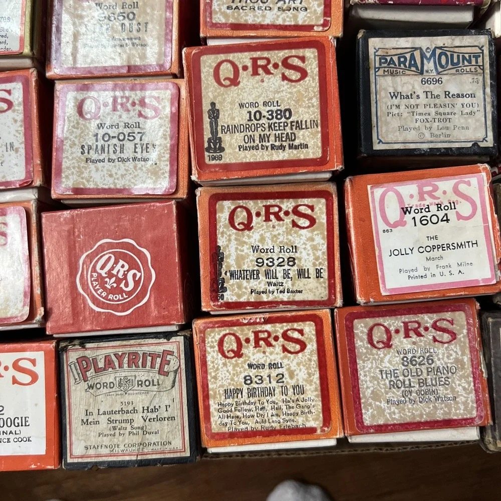 Vintage Player Piano‎ Music Rolls Lot of 35